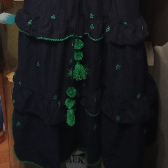 J Crew Embroidered Midi Dress Blue size 10 - Picture 4 of 4